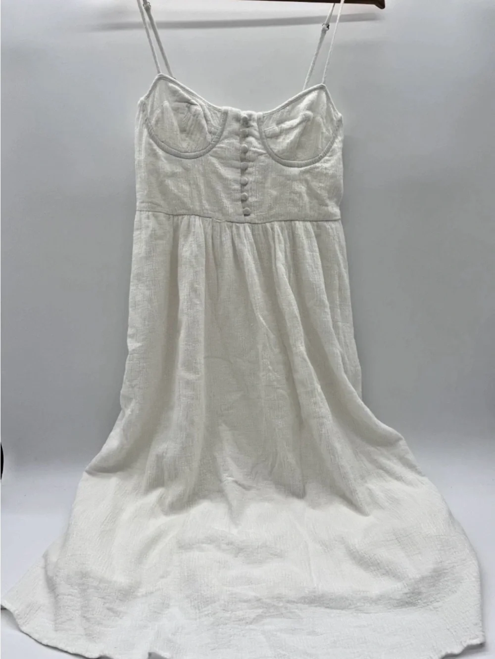 ASTR The Label White Gauze Midi Dress Womens Medium